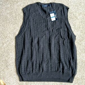 Izod sweater vest, charcoal color . NWT , never worn